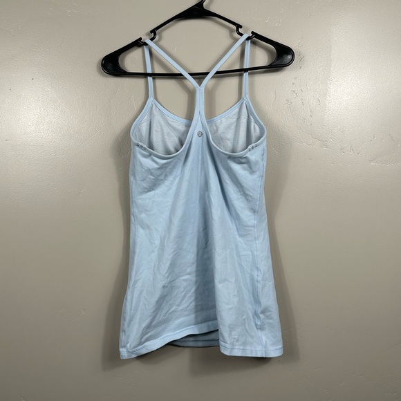 Lululemon Power Y Tank Luon Breezy Blue Size 8 - Picture 2 of 6
